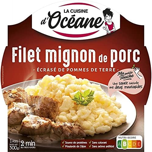 La Cuisine d'Océane - Filet Mignon de Porc, Pommes de Terre Écrasées - Plats Cuisinés, 300g - Délicieuse spécialité salée - Le Lot De 4