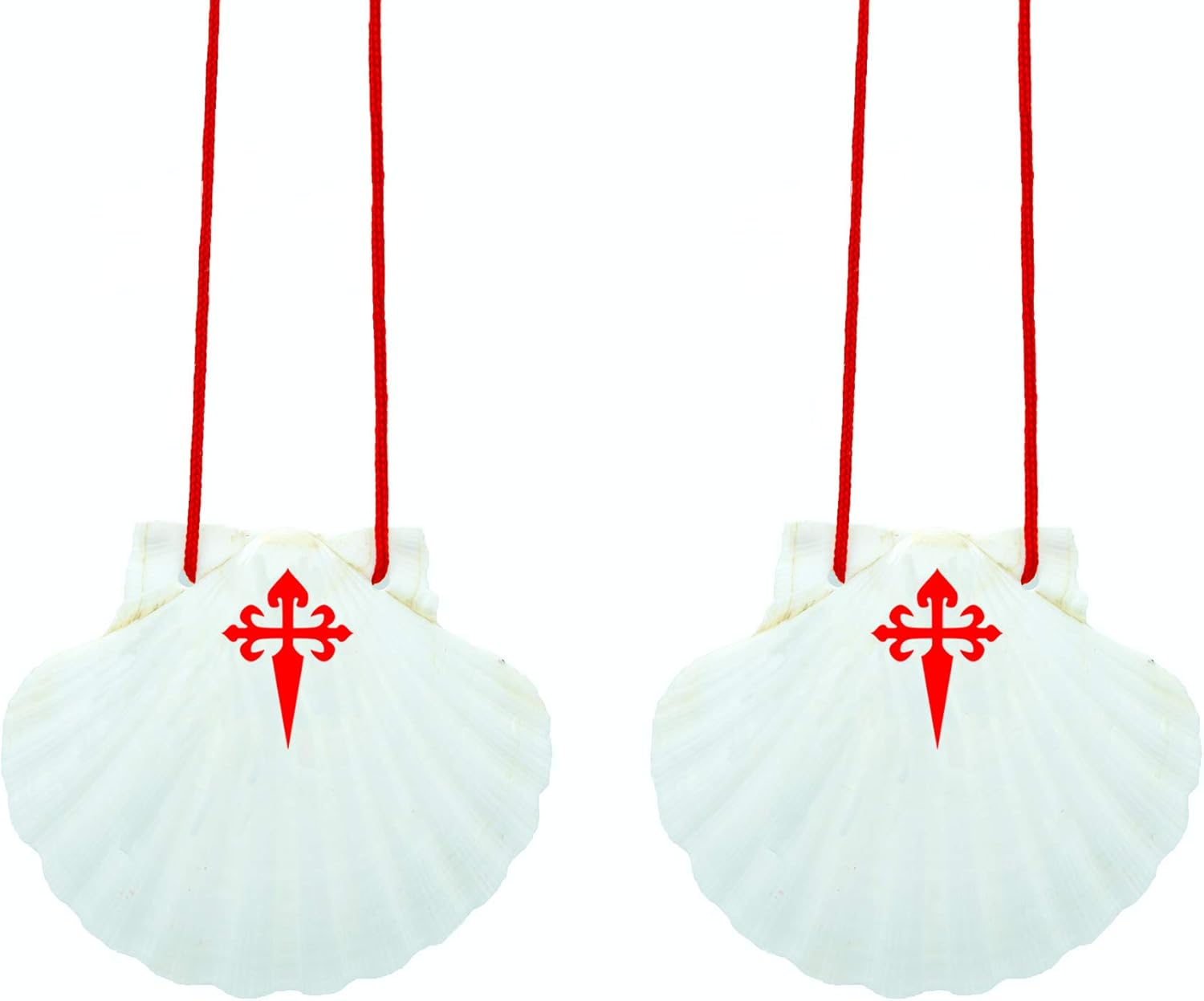 Pack de 2 Unités Coquille Saint Jacques de Compostelle - Pèlerin de Saint-Jacques - Route Pèlerinage Saint Jacques de Compostelle - Chemin de Saint-Jacques - Saint Jacques de Compostelle