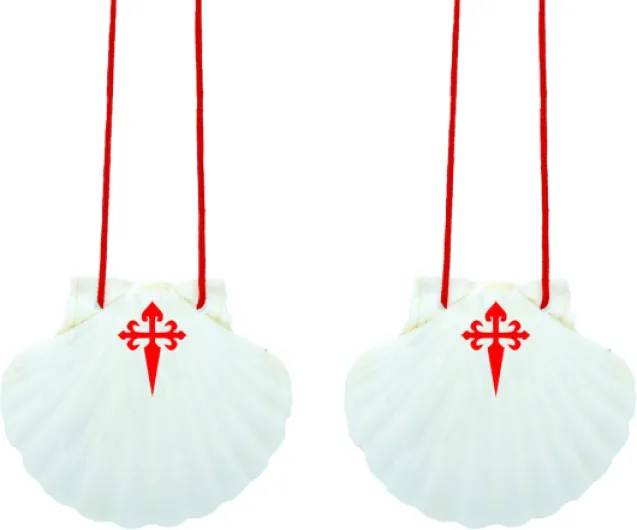 Pack de 2 Unités Coquille Saint Jacques de Compostelle - Pèlerin de Saint-Jacques - Route Pèlerinage Saint Jacques de Compostelle - Chemin de Saint-Jacques - Saint Jacques de Compostelle