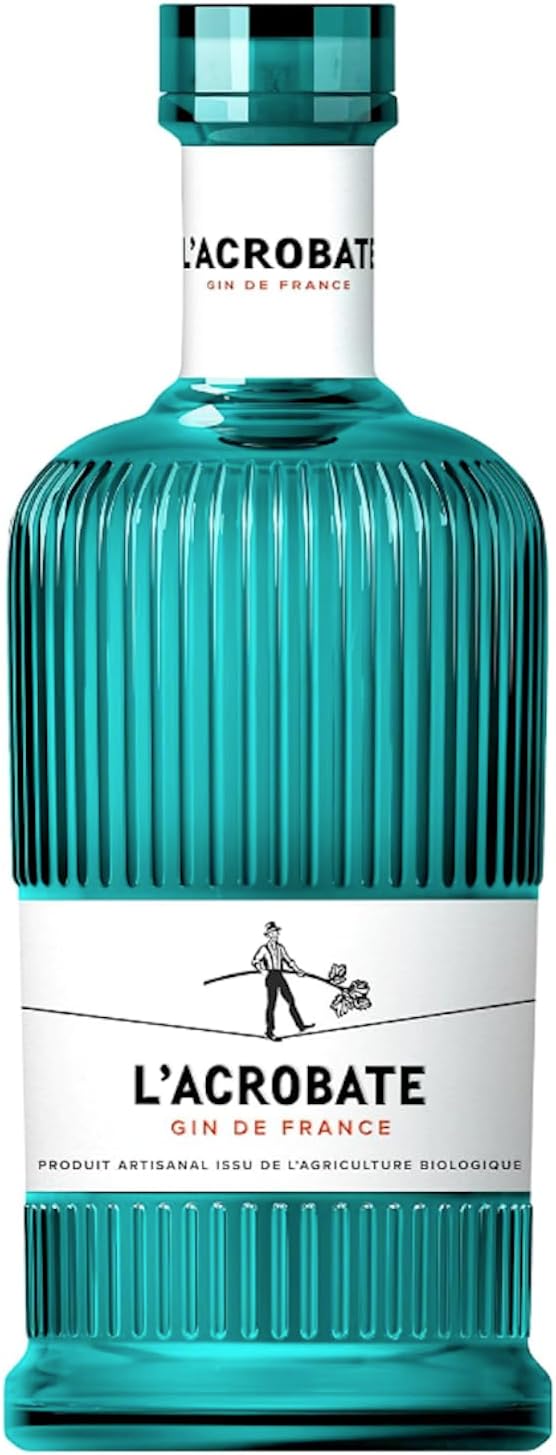 L'ACROBATE - Gin Bio Artisanal - Médaille d’or Global Gin Masters 2023 et 2025-44% Alcool - Origine : France - Bouteille 70 cl