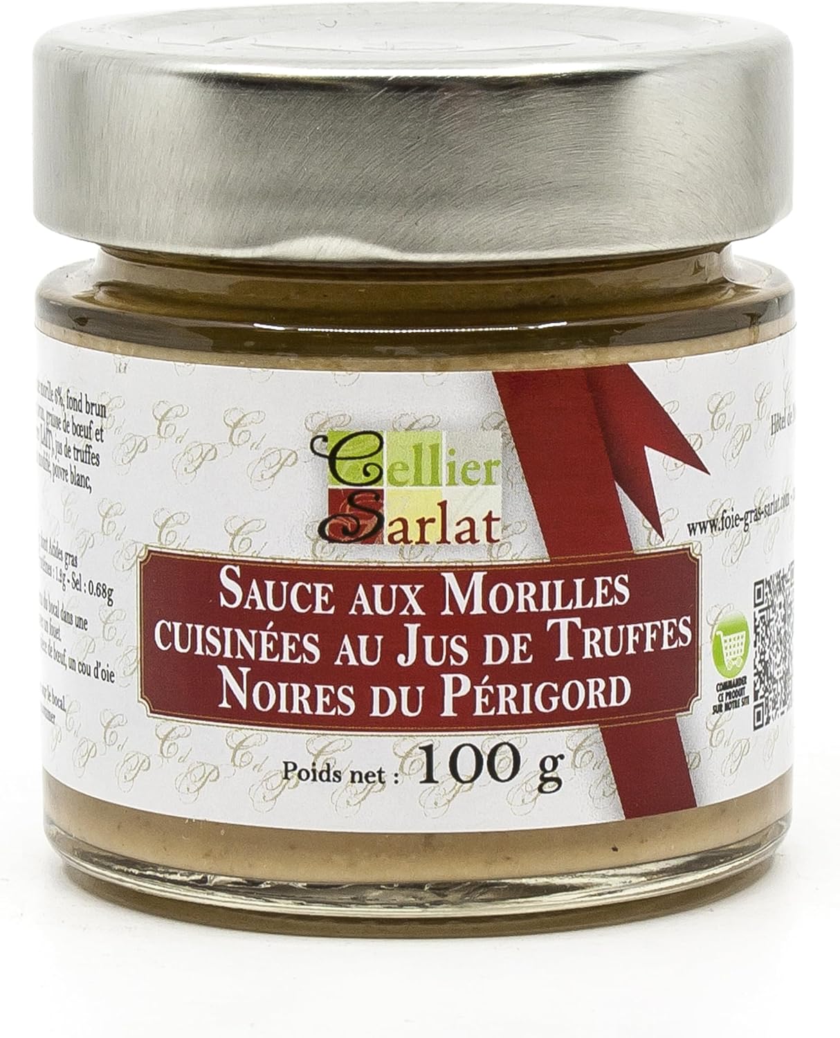 Sauce aux Morilles Cuisinées au Jus de Truffe Noires du Périgord 100g