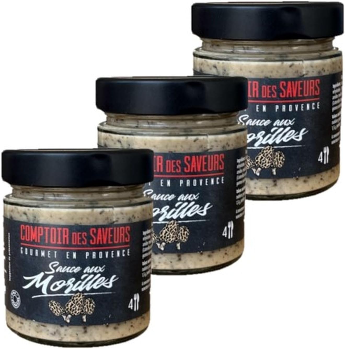 Lot 3x Sauce aux morilles - Bocal 180g Lot de 3