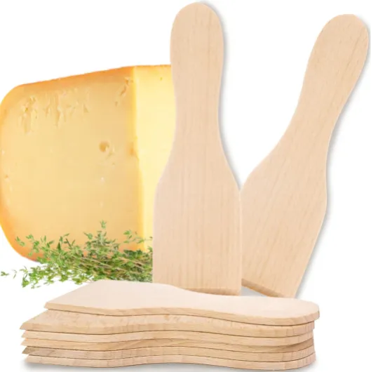 Spatule, grattoir et sous-verre en bois pour poêles à raclette comme accessoires (8 spatules en hêtre) Beech Raclette Spatula 8