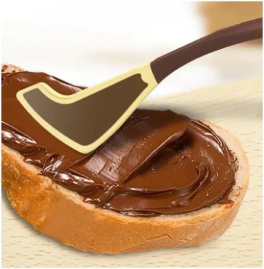 Philips Lighting Fackelmann 49271 Spatule à tartiner Brune, spatule à tartiner, spatule, Plastique, Brun, 22,8 x 1,8 cm