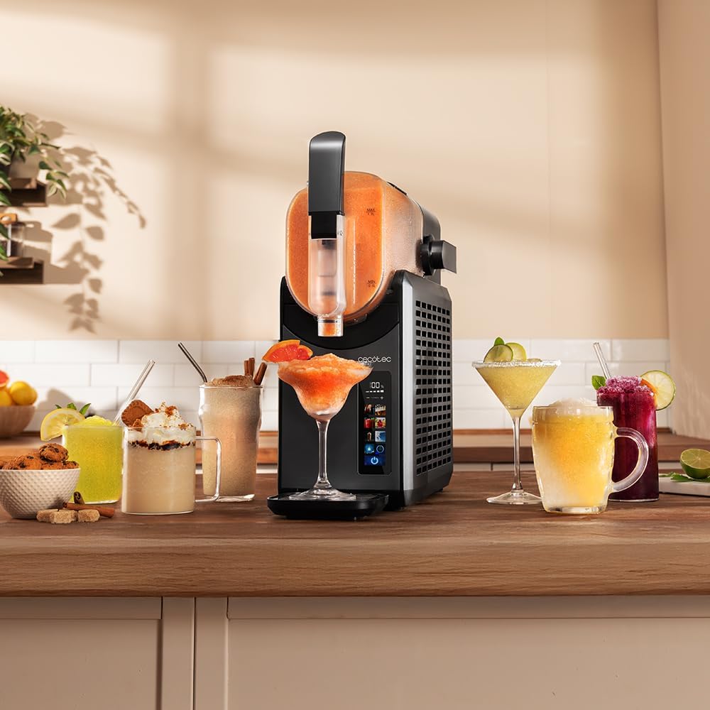 Cecotec Machine à Granités 2,6 L Twist&Ice 2600, Boissons prêtes en 15-60 min, Contrôle Tactile, Refroidissement adaptable, Design ergonomique, Buse Anti-goutte, 6 Modes.