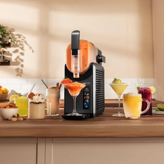 Cecotec Machine à Granités 2,6 L Twist&Ice 2600, Boissons prêtes en 15-60 min, Contrôle Tactile, Refroidissement adaptable, Design ergonomique, Buse Anti-goutte, 6 Modes.
