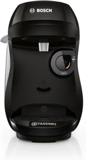 Bosch Machine à café multi-boissons Tassimo Happy friendly, TAS102EA, plus de 70 boissons chaudes, OneTouch, cafétière à dosettes, Intellibrew, pastilles de détartrage, noir
