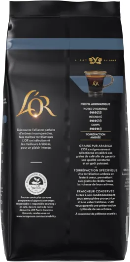 L'OR, 1kg Café en Grains Sélection, 100% Arabica, Intensité 6 Light Roasted Almonds 1 kg (Lot de 1)