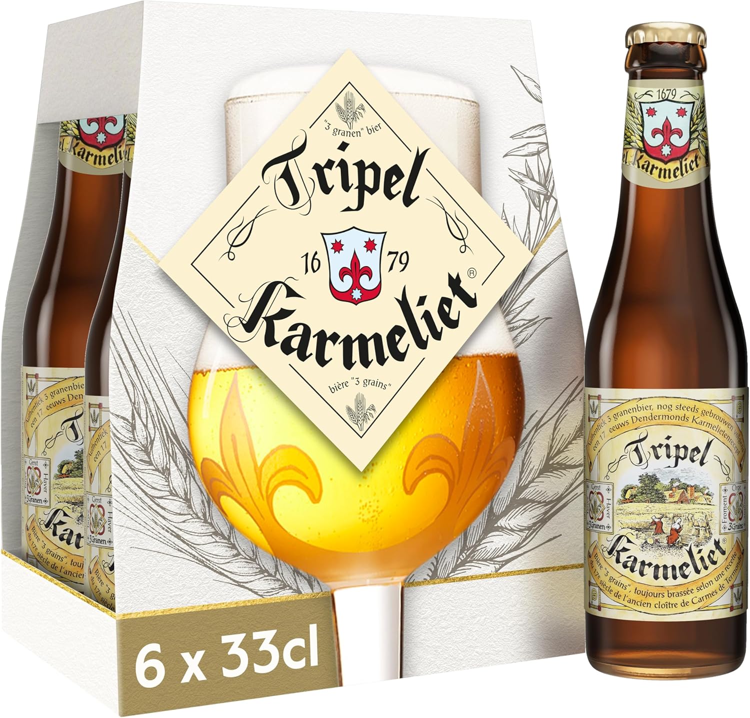 Tripel Karmeliet Bière Pack 24 Bouteilles 33cl 330.00 ml (Lot de 24)