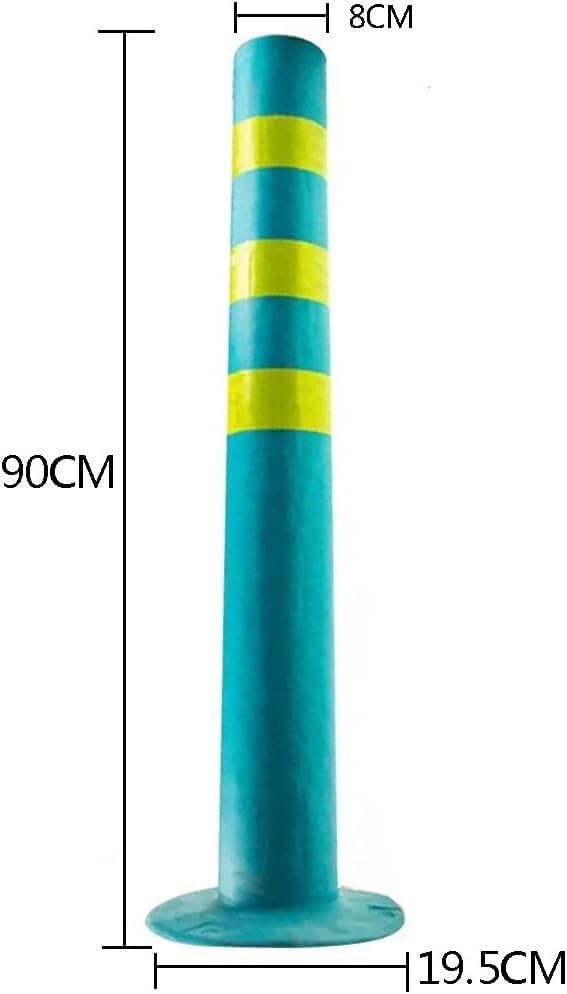 Poteau de sécurité pour Parking, Poteau de signalisation en Plastique, borne de sécurité de 90 cm, pour Parking, Chantier de Construction/Circulation routière/site de Construction Blue 5pcs