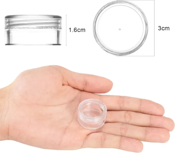 Lot de 42 petits pots 5ml avec couvercle, petit pot avec étiquettes et spatule, mini récipients transparents pour échantillons, cosmétiques, crème à lèvres, nail art