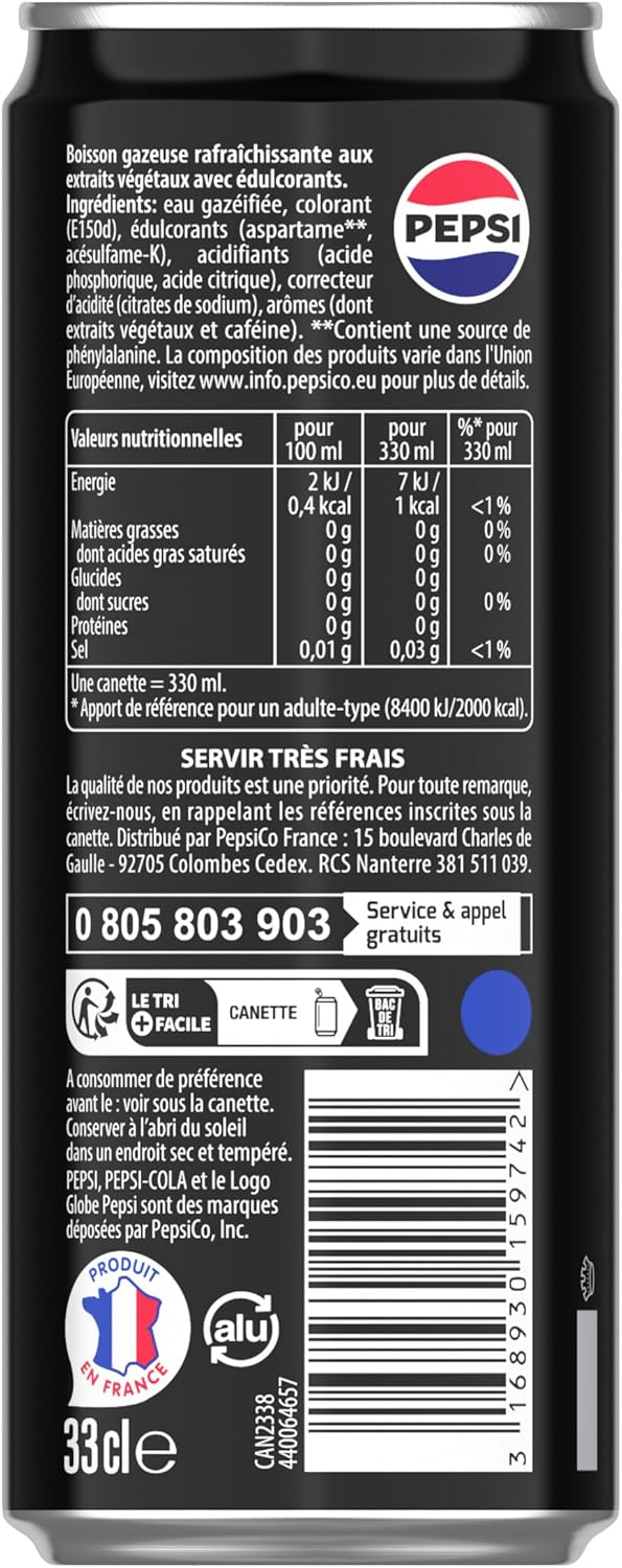Soda au Cola Sans Sucres - Lot de 24x33cl Nature 24x33cL