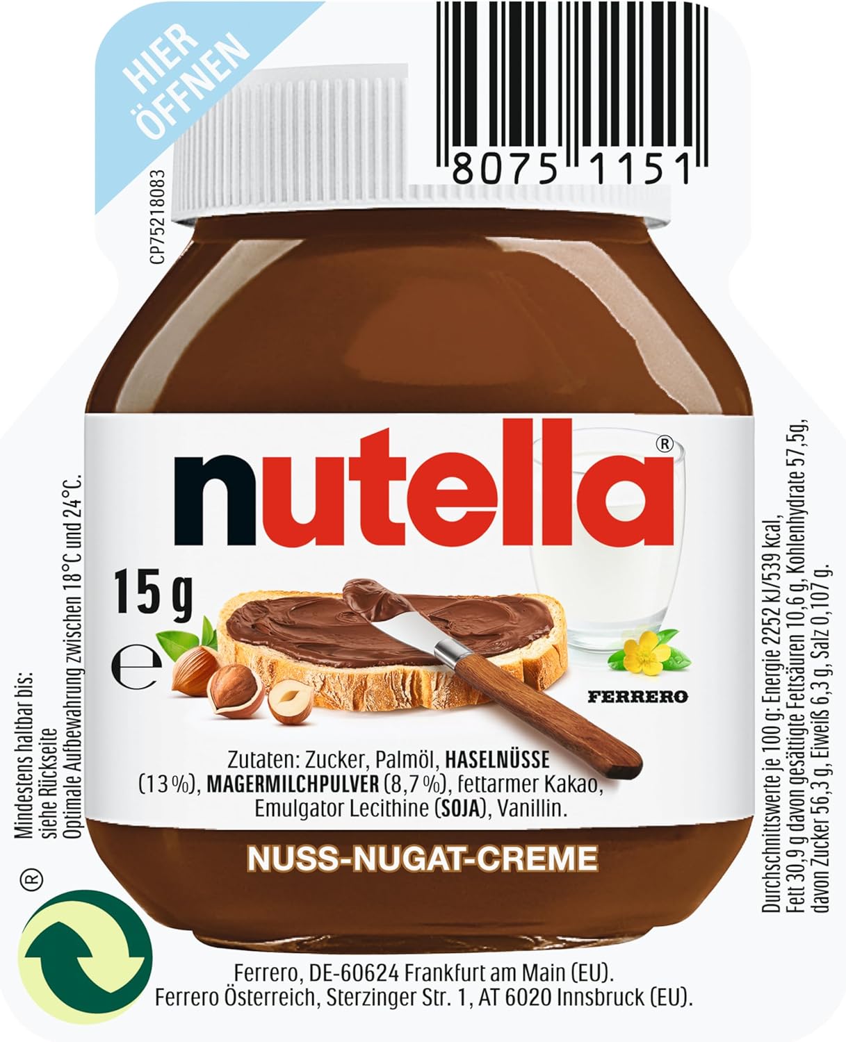 Single Portions 15 g (Pack of 120)