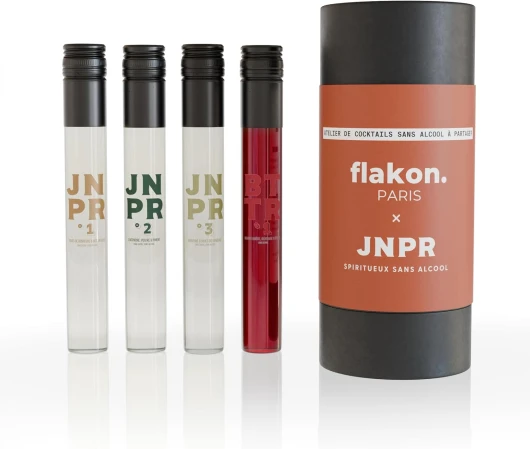 Flakon - Spiritueux sans Alcool JNPR - Recréez vos Cocktails préférés en version sans Alcool - 4 x 100ml - Livraison OFFERTE