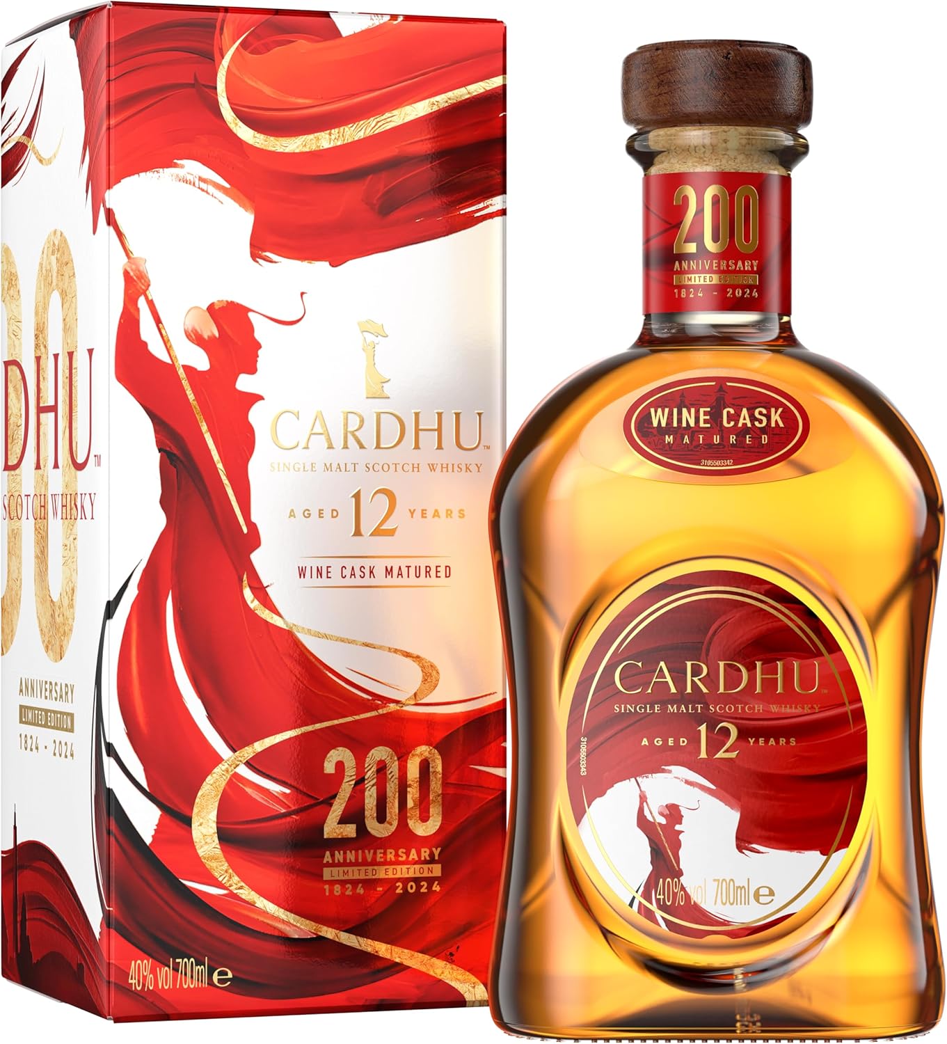 Cardhu 200 Ans, Edition Limitée, Whisky Ecossais Single Malt, 0.7L