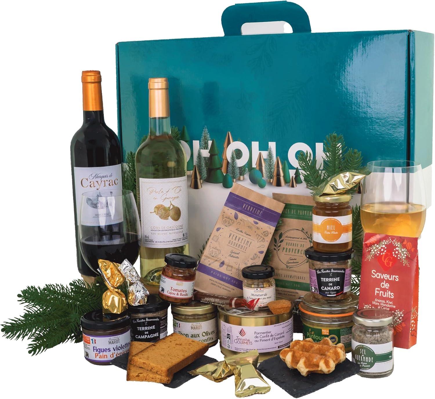 Panier Garni - Coffret Gourmand à Offrir - Idéal pour Cadeau Fête des Mères, Fête des Pères, Anniversaire, Noël, Retraite