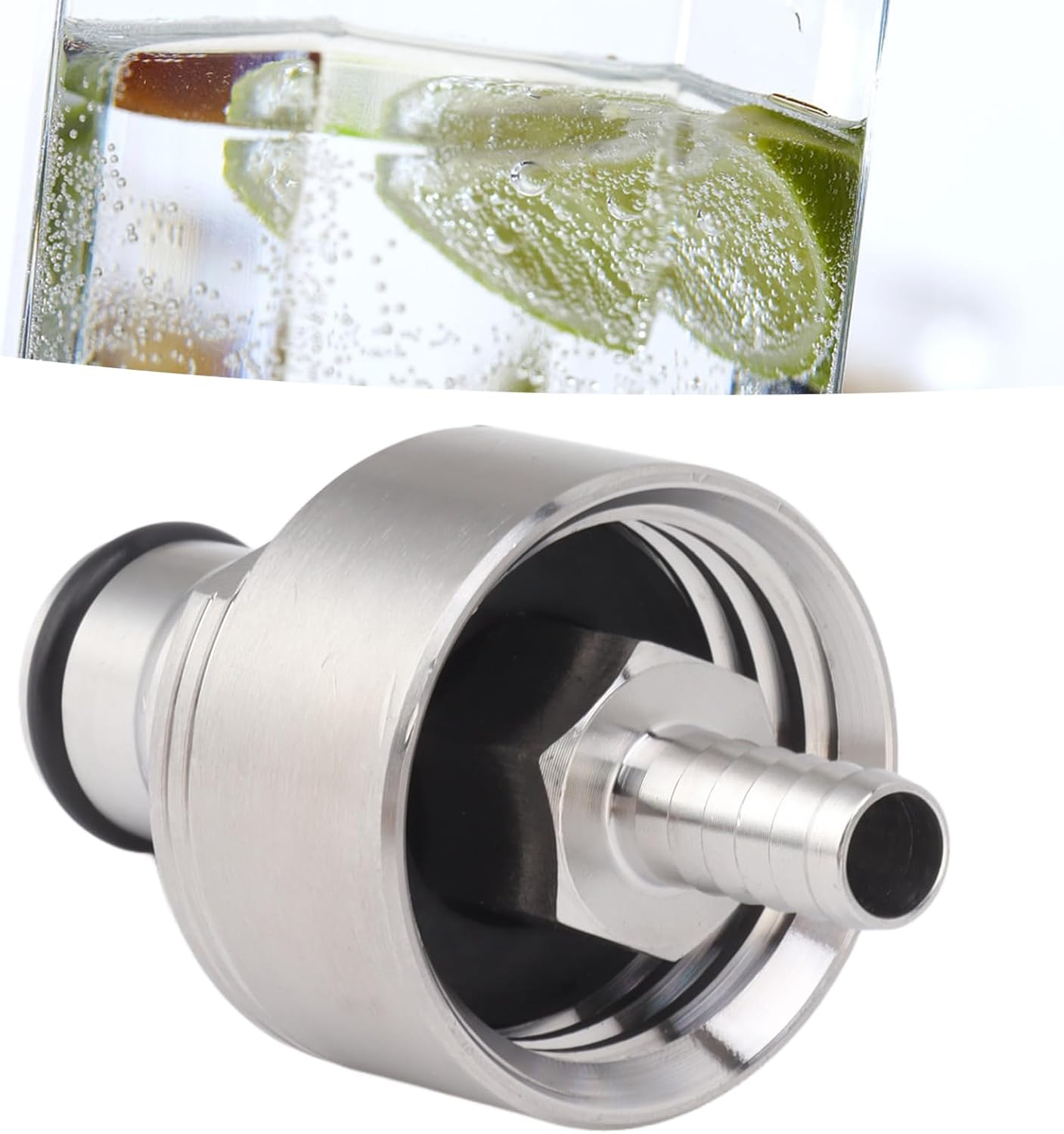 Tosuny Kit de Bouchons de Carbonatation en 2 Pièces en Acier Inoxydable pour Boissons Faites Maison - Idéal pour Gazéifier les Bouteilles en PET, Tampon d'étanchéité de qualité Alimentaire Inclus