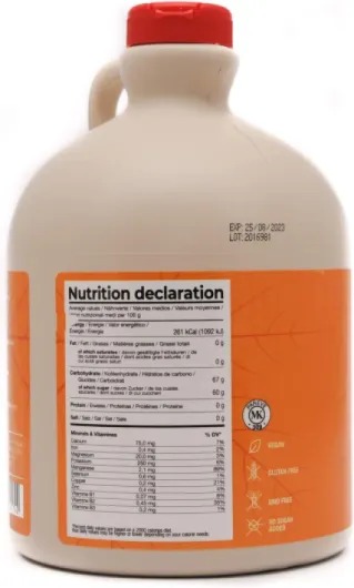 Pur Sirop d'érable Catégorie A, très foncé - goût prononcé - 1,89 litres (2,5 Kg) - Original maple syrup - Grade A - Very dark, Strong taste - Sirop d'érable pur - Pancake sirop 1.89 l (Lot de 1)