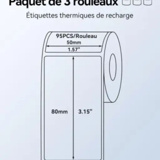 Test NIIMBOT 3 rouleaux 50x80mm : des étiquettes qui font le job pour le quotidien
