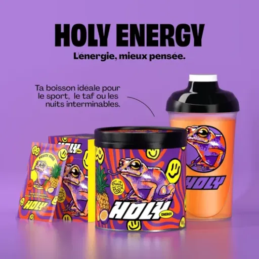 Test Holy Energy Fruity Frog : le booster gaming fruité qui remplace les canettes