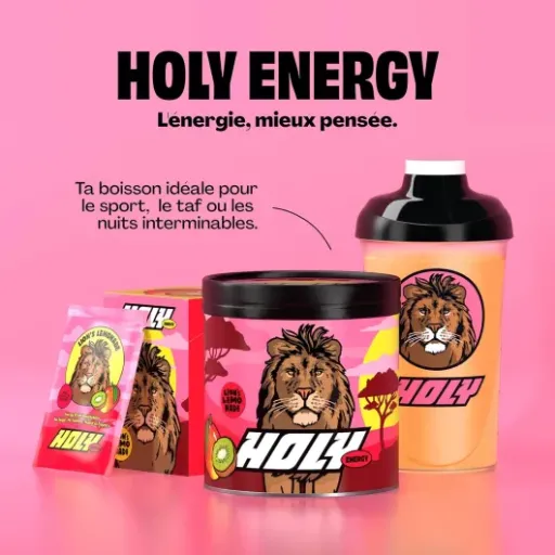 Test Holy Energy Lion's Lemonade : le booster gaming qui remplace ton energy drink en canette
