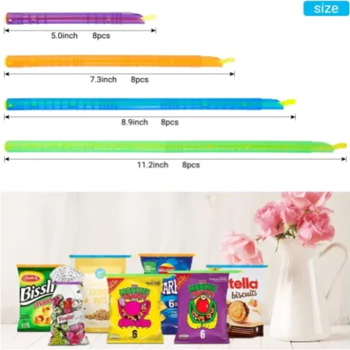 Test 32PCS Ferme Sachet Alimentaire K KUMEED : les petites barres en plastique qui remplacent les pinces à linge