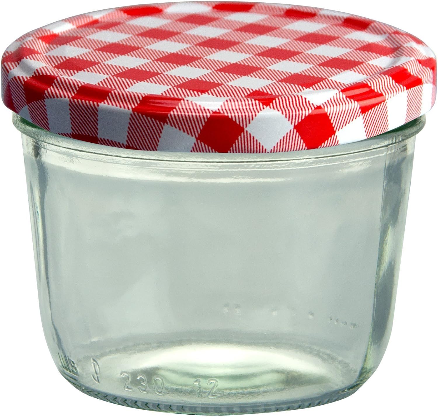 MamboCat Lot de 100 bocaux en verre avec couvercle TO 82 à carreaux Rouge 230 ml Livre de recettes de Diamant-Zucker (français non garanti)