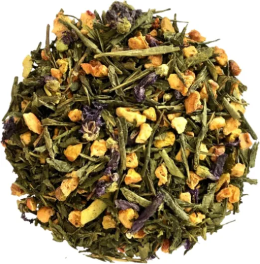 Oasis Rafraîchissante Bio - Mélange Thé Vert Fruité, en Vrac, 100% Naturel, Sans OGM - Agriculture Biologique - Conditionné en Française - Sachet 1 kg (500 Tasses) 1kg