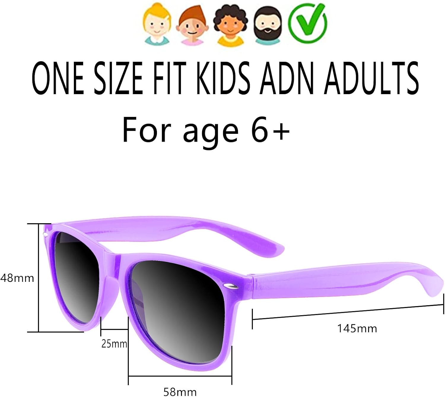 Lot de 48 lunettes de soleil Party Favors Couleurs néon Lunettes de soleil en vrac Goody Bag Fillers pour fête d'anniversaire à la plage Fournitures de fête à la piscine, 12 couleurs
