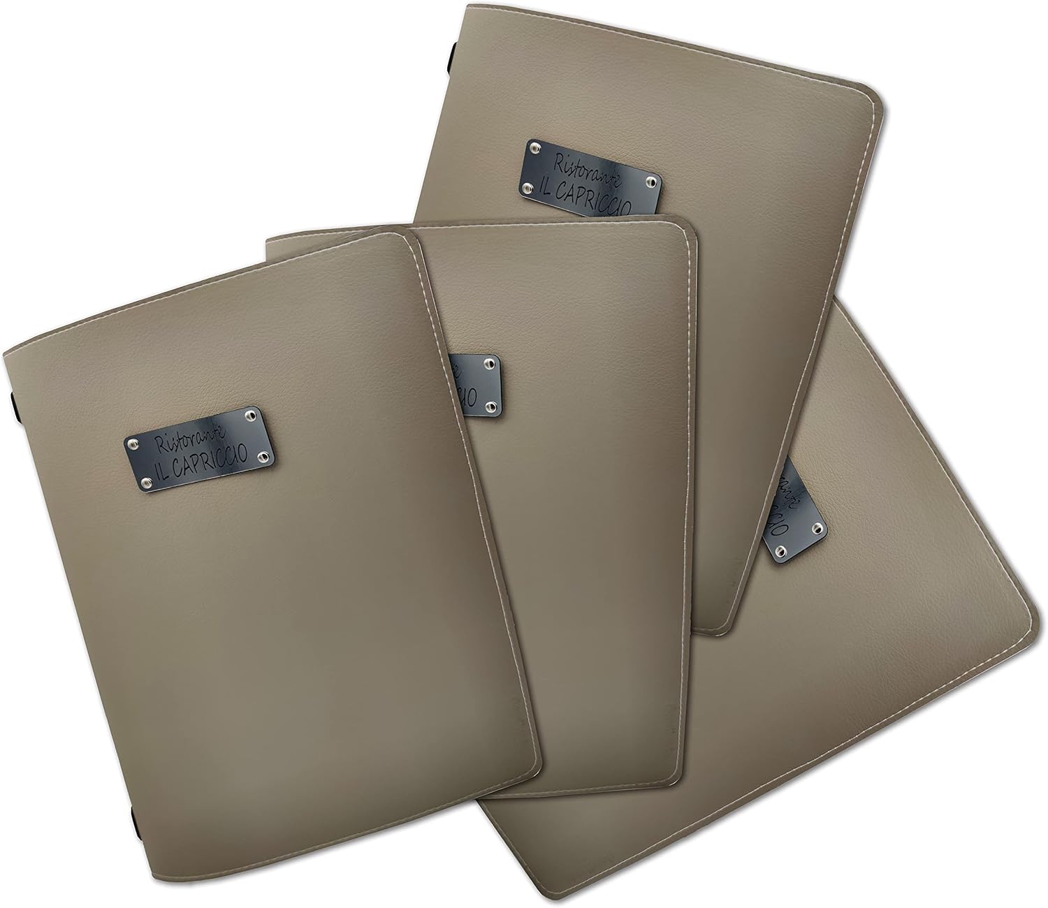 Oggettando Lot de 18 menus personnalisables A5 Restaurant Pub Self Service Bar Brasserie Moderne; Cadeaux utiles, originaux et à bas prix Taupe