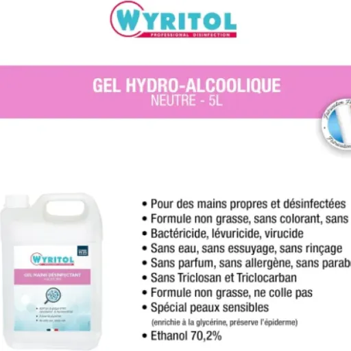 Test Wyritol Gel Hydro-Alcoolique 5L : le bidon XXL qui fait le job sans flinguer les mains