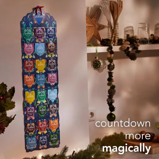 Herbs Calendrier de l'Avent 2024 avec sélection de thé bio - Idée cadeau de Noël secrète idéale pour les femmes et les hommes - Parfait pour les amateurs de thé - 24 délicieux sachets de thé Nouveau