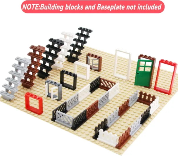 176 pièces fenêtres et Portes Ensemble, Blocs de Construction Accessoires ， pièces de Briques de Jardin de la Ville 176pcs