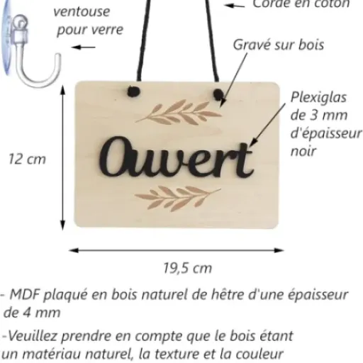 Test Panneau Ouvert Fermé Smile BB : le petit panneau en bois qui fait le job pour les vitrines