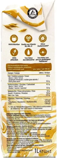 Lot de 10 boissons à l'avoine Barista 1 l - Oat avoine 100 % végétale pour faire mousser le café, les shakes et les smoothies Avoine 1 l (Lot de 10)