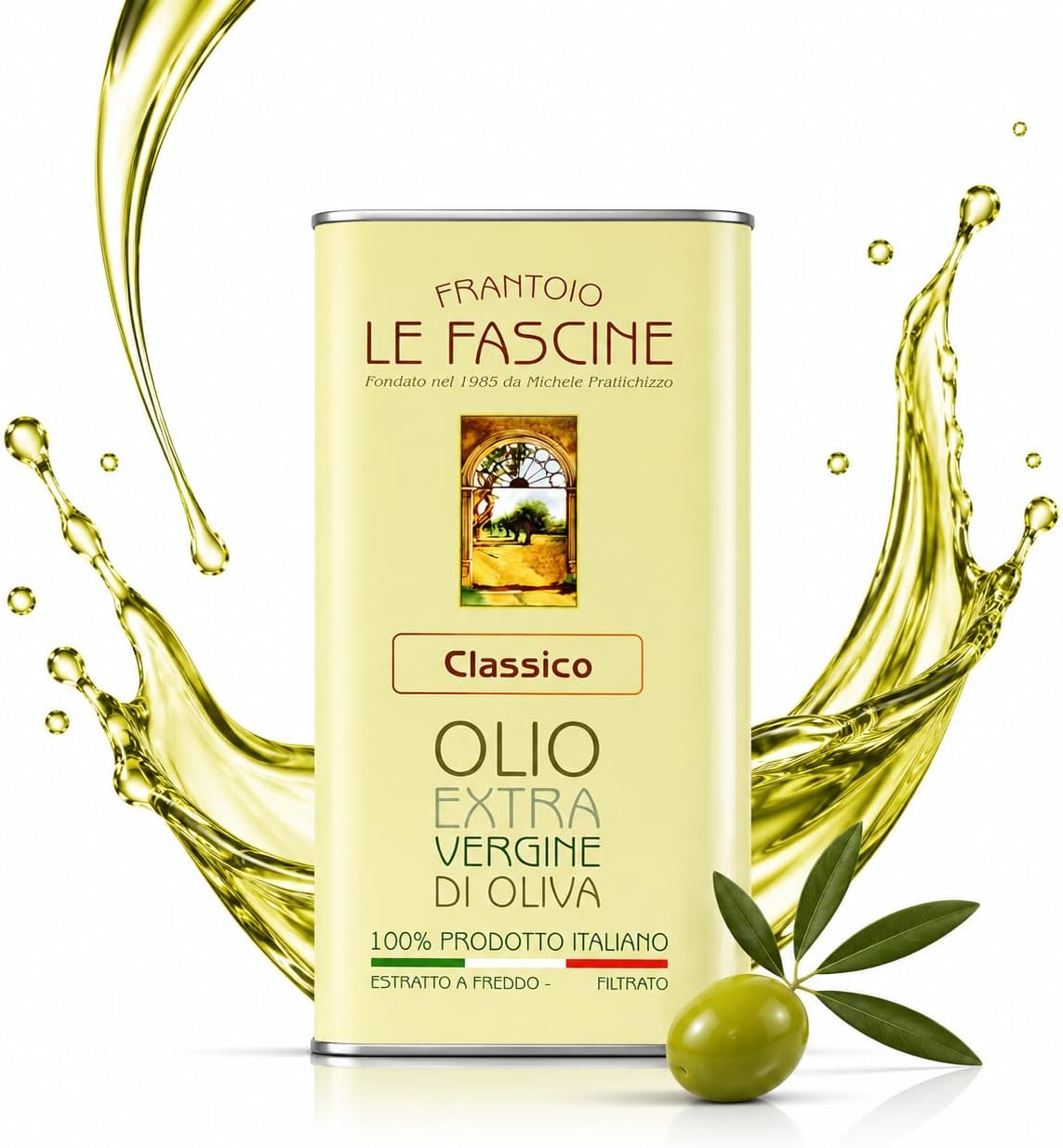 Le Fascine Huile d'Olive Extra Vierge 100% Italienne Pugliese Produit à partir d'Olives Provençales (boîte de 5 litres) 5 l (Lot de 1)