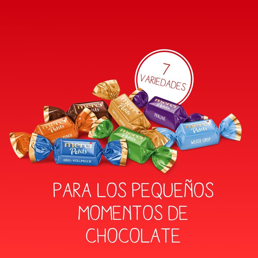 Collection de chocolat Merci Petits, sept variétés - 1000gr