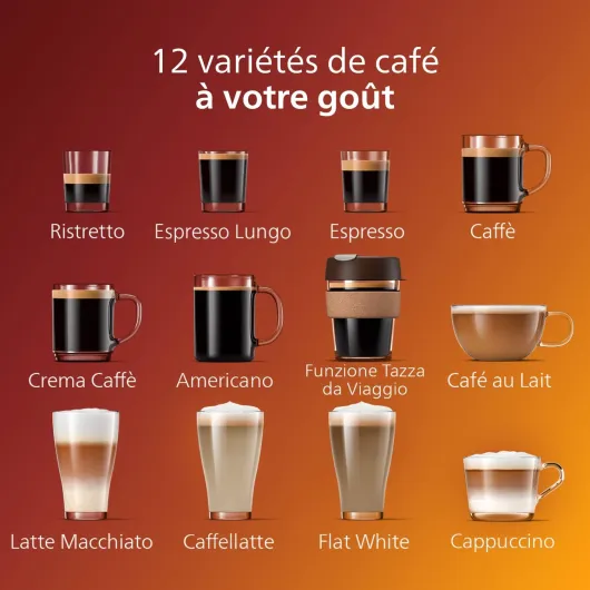 PHILIPS Expresso broyeur Série 5400 – 12 Spécialités de Café, Carafe LatteGo facile à nettoyer, Ecran intuitif, 4 Profils Utilisateur, Machine à café à grain Noir Chrome (EP5447/90) 12 Boissons Chrome