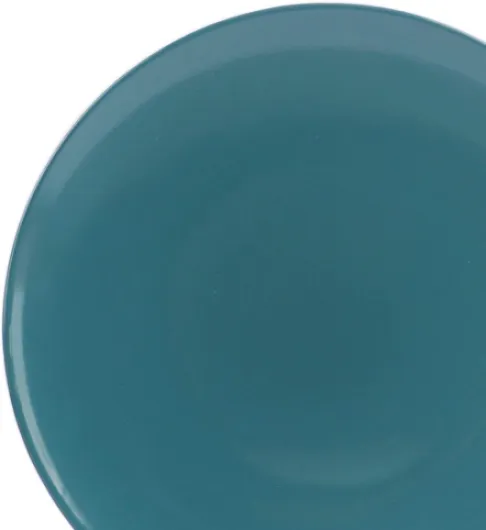 Service de table 18 pièces en grès, pour 6 personnes, Bleu sarcelle foncé
