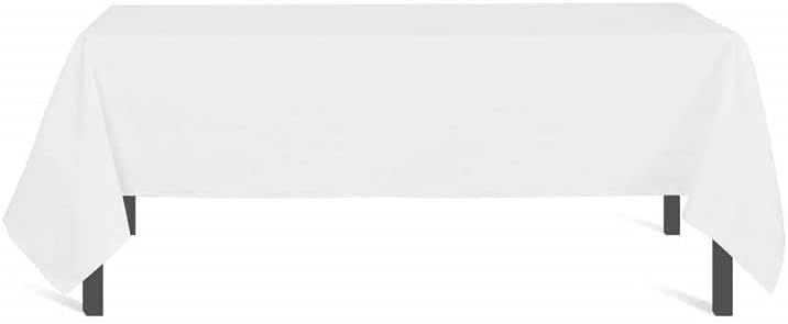 Soleil d'ocre, Alix Nappe Rectangle Anti-tâches, Polyester, Blanc, 140x300 cm Blanc 300 x 140 cm (Rectangulaire) Classique