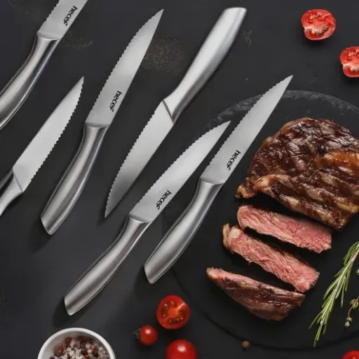 Test hecef Couteaux à steak 6 pièces : le set simple qui coupe vraiment bien