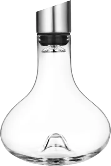 Carafe à vin rouge avec aérateur intégré, 100% verre en cristal soufflé à la main sans plomb avec couvercle verseur en acier inoxydable, filtre, cadeau de vin pour homme Décanter 1.5l