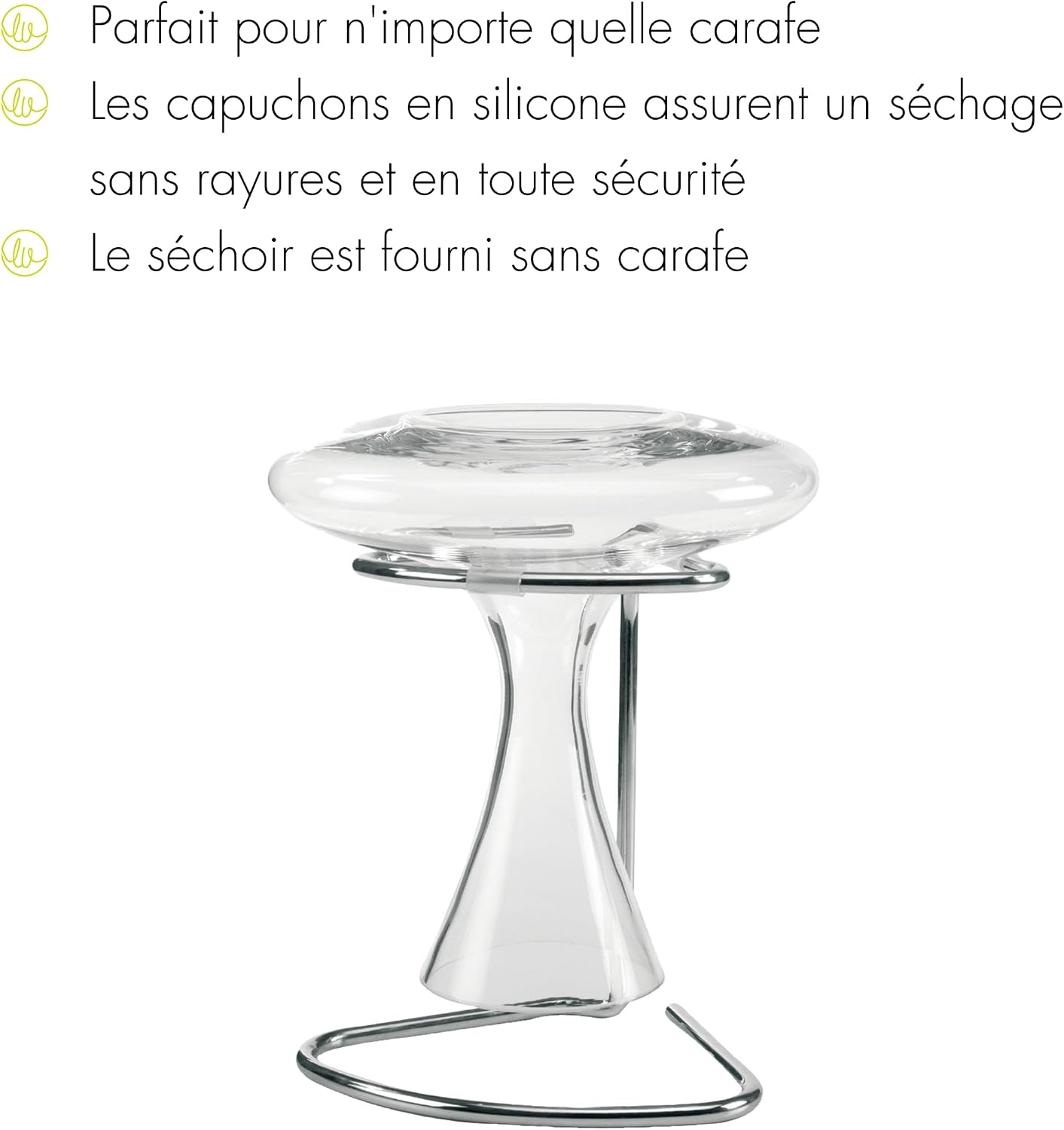 Égouttoir à carafe de luxe/triangle Unique