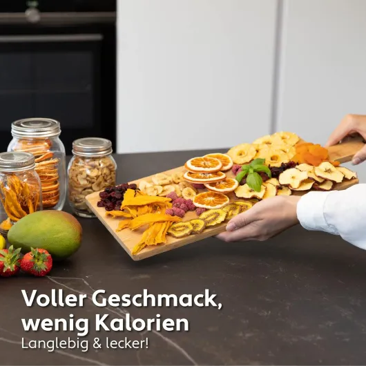 Déshydrateur Alimentaire 7 Plateaux Inox 650 W Minuterie 24 H - Préparez des Chips de Pommes Fruits Séchés et Herbes Aromatiques avec Grande Capacité et Température Précise 7 Etagen