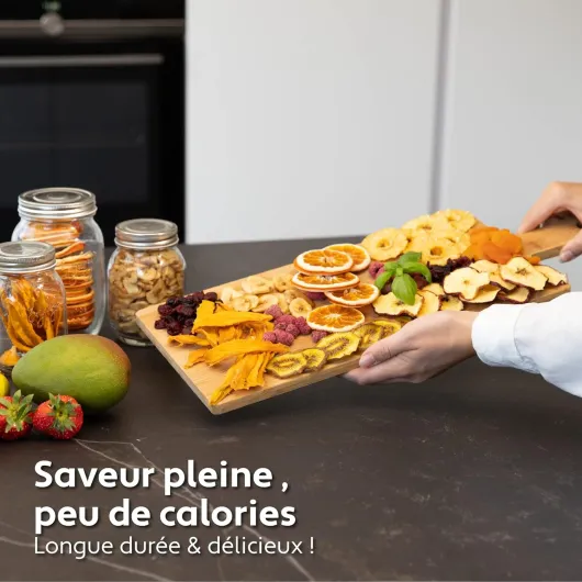 Nobel S Déshydrateur Alimentaire Inox 6 Plateaux LED 400W - Préparez Des Chips De Pommes Des Herbes Aromatiques Et Du Bœuf Séché Maison Avec Une Cuisson Précise 6 Layer S