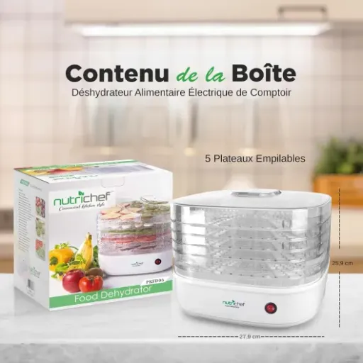 Test NutriChef PKFD06 : le déshydrateur simple qui fait le job pour débuter