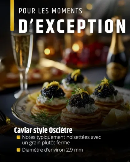 Sepehr Dad Osietra Caviar Select - Cuillère en nacre gratuite - Elevage UE - 30g 30 g (Lot de 1)
